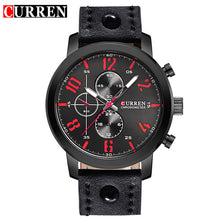 Load image into Gallery viewer, CURREN  Brown leather stylish sport watch
