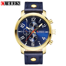 Load image into Gallery viewer, CURREN  Brown leather stylish sport watch
