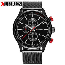 Load image into Gallery viewer, CURREN  gold mesh belt men wrist watch