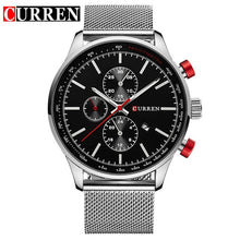 Load image into Gallery viewer, CURREN  gold mesh belt men wrist watch