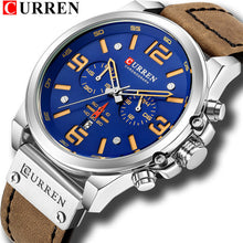 Load image into Gallery viewer, CURREN  Men&#39;s Military Leather Wrist Watch