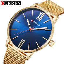 Load image into Gallery viewer, CURREN  gold blue luxury mens wrist watch
