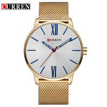 Load image into Gallery viewer, CURREN  gold blue luxury mens wrist watch
