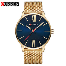 Load image into Gallery viewer, CURREN  gold blue luxury mens wrist watch