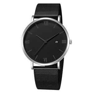 stainless steel white men's wrist watch