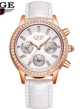 Load image into Gallery viewer, Gold blue high quality waterproof wrist watch