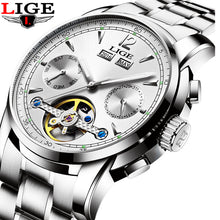 Load image into Gallery viewer, gray mechanical sports watch