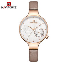Load image into Gallery viewer, NAVIFORCE  women wrist watch waterproof leather new season fashion
