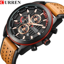 Load image into Gallery viewer, CURREN  Water Resistant Casual Leather Men Wrist Watch
