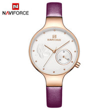 Load image into Gallery viewer, NAVIFORCE  black leather stylish woman watch
