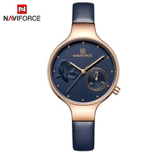 Load image into Gallery viewer, NAVIFORCE  black leather stylish woman watch