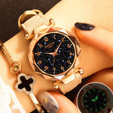 Load image into Gallery viewer, Fashion Women Watches 2019 Best Sell Star Sky Dial Clock Luxury Rose Gold