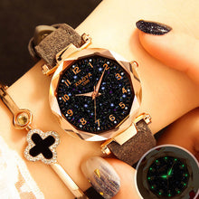 Load image into Gallery viewer, Fashion Women Watches 2019 Best Sell Star Sky Dial Clock Luxury Rose Gold