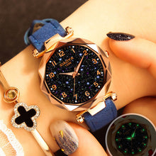 Load image into Gallery viewer, Fashion Women Watches 2019 Best Sell Star Sky Dial Clock Luxury Rose Gold