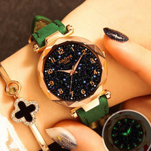 Load image into Gallery viewer, Fashion Women Watches 2019 Best Sell Star Sky Dial Clock Luxury Rose Gold