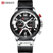 Load image into Gallery viewer, CURREN  blue leather men sport watch