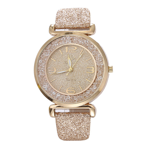 crystal luxury wrist watch