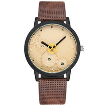 Load image into Gallery viewer, Black leather stylish design men wrist watch