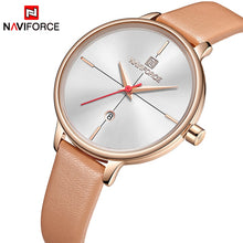 Load image into Gallery viewer, NAVIFORCE  stylish woman watch on pink leather wrist