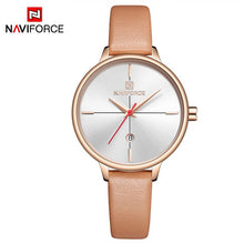 Load image into Gallery viewer, NAVIFORCE  stylish woman watch on pink leather wrist