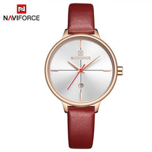 Load image into Gallery viewer, NAVIFORCE  stylish woman watch on pink leather wrist