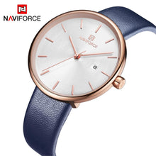 Load image into Gallery viewer, 2019 NAVIFORCE  blue stylish leather women watches