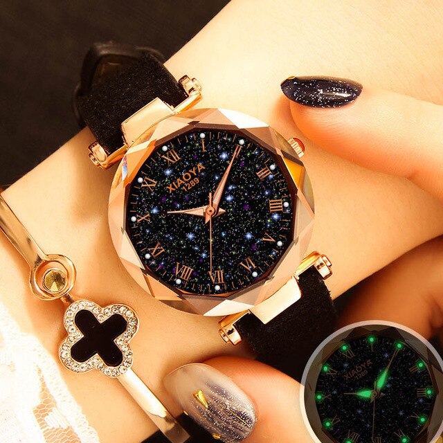Romantic Starry Sky Thin Wrist Wrist Watch 2019