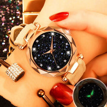 Load image into Gallery viewer, diamond woman watch giving colorful light effect