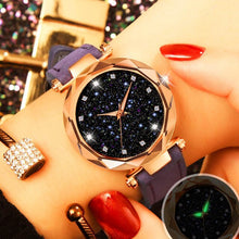 Load image into Gallery viewer, diamond woman watch giving colorful light effect