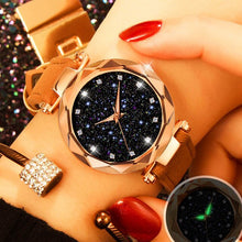 Load image into Gallery viewer, diamond woman watch giving colorful light effect