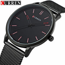 Load image into Gallery viewer, CURREN  black steel men sport watch