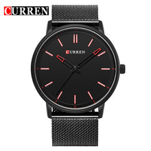 Load image into Gallery viewer, CURREN  black steel men sport watch