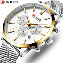 Load image into Gallery viewer, CURREN new  steel stylish design business clock