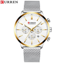 Load image into Gallery viewer, CURREN new  men&#39;s sports watch with black mesh belt