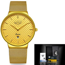 Load image into Gallery viewer, Men's wrist watch with black mesh belt