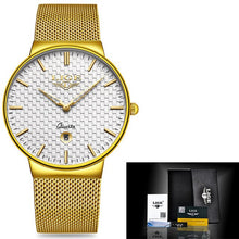Load image into Gallery viewer, Men's wrist watch with black mesh belt