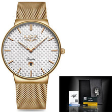 Load image into Gallery viewer, Men's wrist watch with black mesh belt